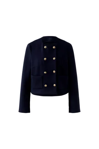 Oui - Jacke Scuba darkblue - Gr. - 36
