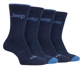 JEEP - 4 Paar Herren Anti Blister dick gepolstert Luxus Boot Socken