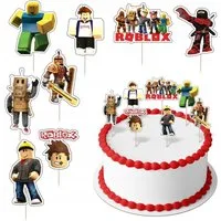 Festivalartikel Tortenstecker Roblox Topper Set 8 Stk Geburstag Torten Deko Kuchen Junge