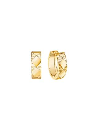 Fascination by Ellen K. Klappcreolen 585/- Gelbgold bicolor glanz/diam.
