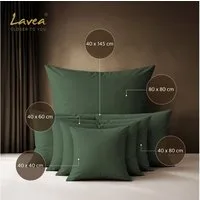 Lavea Kissenbezug 2er Set 100% Baumwolle flauschig, Jasmin, Kissenhülle, Kissenbezüge, (2 Stück), pflegeleicht, langlebige Qualität, mit Reißverschluss