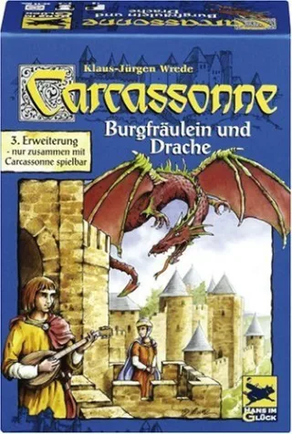Schmidt Spiele 48145 - Carcassonne Burgfräulein und Drache 3. Erweiterung