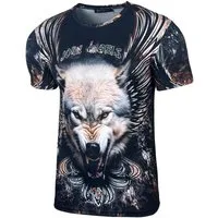 Baxboy T-Shirt Baxboy Moderner Männer Kurzarm Allover Print T-Shirt 220-229