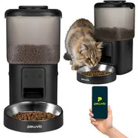 Peluvio Katzen-Futterspender CRISPY WIFI CAT, 4,5L / App-Steuerung / bis 10 Mahlz./Tag / Notstrom