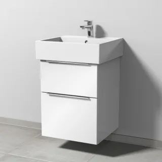 Sanipa 3way Waschtischunterbau zu Duravit Vero Air Waschtisch mit 2 Auszügen, Weiß-Glanz UF43178