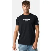 Indicode T-Shirt Herren INVegas Shirt Tee Herrenshirt mit Rundhals-Ausschnitt und Logoprint auf der Brust