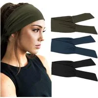 Zaewry Stirnband Damen Boho Stirnband Kopfband Haarband Gedruckt Stirnbänder (3-St) Knoten Verdrehtes Elastische Kopf Wickeln Sport Haarschmuck