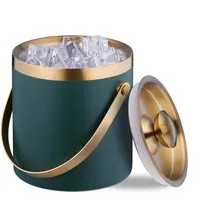 relaxdays Eiseimer Eiswürfelbehälter mit Deckel, grün
