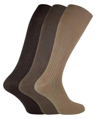 SOCK SNOB - 3 Paar Socken für Herren, kniehoch, 100% Baumwolle