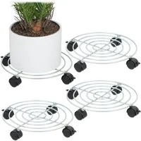 relaxdays Pflanzenroller 4er Set