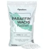 Oputec Bastelnaturmaterial 900g Paraffinwachs Pastillen – Weißes Kerzenwachs zum Kerzen gießen