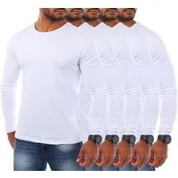 Young & Rich Langarmshirt Herren Uni Basic Longsleeve Rundhals round-Neck Unterziehshirt 2002 Rundhalsauschnitt unifarben langarm slim fit