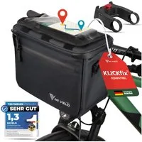 MIVELO Lenkertasche Fahrradtasche Lenker für KLICKfix, Fahrrad Tasche inkl. Handyfach, KLICKfix kompatibel