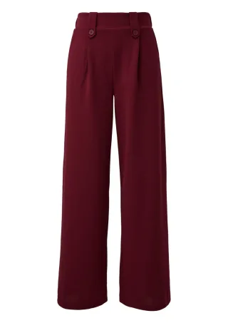 Q/S designed by - Wide-Leg Hose aus Interlockjersey rot - Gr. - 30