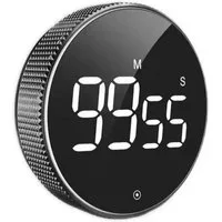 relaxdays Küchentimer Digitaler Küchentimer mit LED-Ziffern schwarz