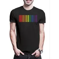 Urban Backwoods Print-Shirt Rainbow Barcode Herren T-Shirt LGBTQ Gay Regenbogen Pride Schwul (1-tlg) Lesbisch Queer Trans