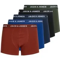 Jack & Jones Boxer JACHUEY im Fünferpack mit toniger Naht und elastischem Bund (Packung, 5-St., 5er-Pack) unifarben, modisch, eng anliegend, Baumwollmischung