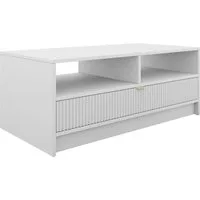MIRJAN24 Couchtisch Tireno 1SZ (mit Schublade), Aluminiumgriff in der Farbe Gold