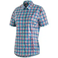 Maier Sports Funktionsbluse Philina Damen Bluse, leichte Kurzarmbluse, Blusen-Shirt, Karobluse, Reg Fit