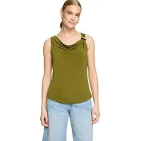 Zero T-Shirt Damen mit Wasserfallausschnitt (1-tlg) Material