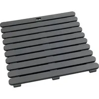 WENKO Badematte, Höhe 3 mm, rutschhemmend beschichtet, Kunststoff, rechteckig, Ideal für Dusche, Bad, Sauna und Poolbereich