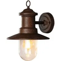 KONSTSMIDE LED Außen-Wandleuchte, LED wechselbar, Warmweiß, Wand-laterne Terrassenleuchten Hauswand Außenlicht Rostoptik H: 30,5cm