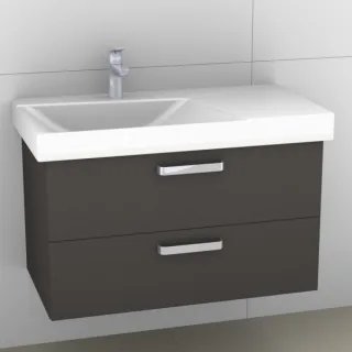 Artiqua 413 Waschtischunterschrank für Xeno 2 500533, 500534 (ehem. 127190, 127193) Stahlgrau, 413-W 413-WU2L-K130-7142-88