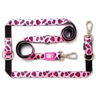 Max & Molly Multifunktionsleine-Leopard Pink XS