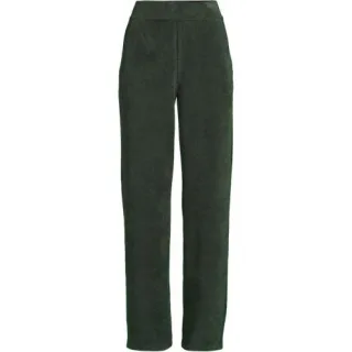 Strickcord-Hose Straight Fit, Damen,  Grün, Elasthan/Baumwoll-Mischung/Polyester-Mischung, by Lands' End