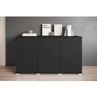 OTTO home Sideboard Kenia, moderne grifflose Kommode mit 3 Türen, Breite 120 cm (1 St), Push-to-Open-Fronten, höhenverstellbaren Einlegeböden