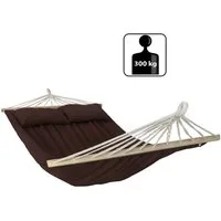 BB Sport Stabhängematte Stabhängematte 240 x 150 cm inkl. 2 Kissen für 2 Personen