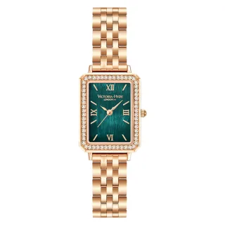 Victoria Hyde Westminster Rose Gold Grün Diamant Detail Damenuhr