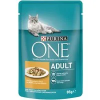 Purina ONE Adult mit Huhn & grünen Bohnen 85 g, für: Katze