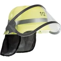 Idena Spielzeug-Helm Feuerwehrhelm, mit klappbarem Visier und Nackentuch