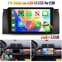 ESSGOO DAB+ Für BMW 5ER E39 X5 E53 E38 Carplay GPS NAVI Android 15 Carplay Autoradio (RDS, 4+64GB(optional), FM, DAB+ (optional), Carplay Android Auto Bluetooth EQ USB GPS Navi WIFI Touchscreen)