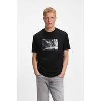 BOSS ORANGE T-Shirt Te Motors Regular Fit Fotodruck, reine Baumwolle, Regular Fit
