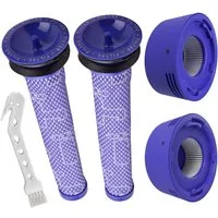 VIOKS Filter-Set Vormotorfilter + Abluftfilter Ersatz für Dysоn 965661-01 967478-01, Zubehör für Staubsauger, mit Bürste