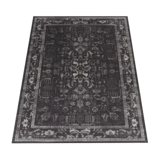 Paco Home Kurzflor-Teppich, Anthrazit, Kunststoff, Rechteckig, 240x340 cm, strapazierfähig, für Fußbodenheizung geeignet, Teppiche & Böden, Teppiche