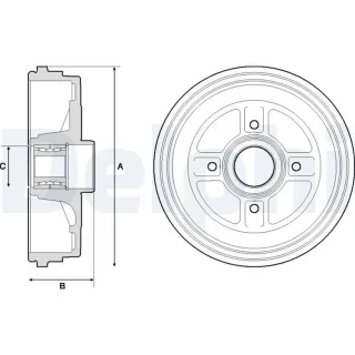 Delphi BREMSTROMMEL INKL. LAGE Renault Clio Modus
