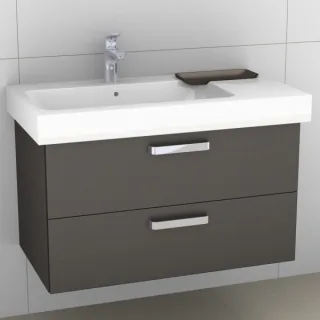 Artiqua 413 Waschtischunterschrank für iCon 124190 Stahlgrau Metallic, 413-WU2L-K08-7141-88 413-WU2L-K08-7141-88