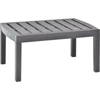 vidaXL Gartentisch Gartentisch Mokka 78x55x38 cm Kunststoff (1-St)