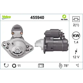 Valeo Anlasser 1,4 kW Opel Astra Vectra 1,7