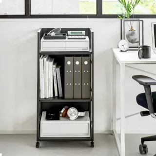 Yamazaki Aufbewahrungswagen 3 Ebenen platzsparend Tower – Metall schwarz. Die ideale Lösung für moderne Akzente und perfekte Übersicht im Haushalt.