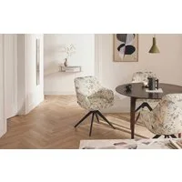 B&D home Polsterstuhl ARVIT (1 St), mit Armlehnen, Taschenfederkern-Sitz, Metallgestell 360° drehbar