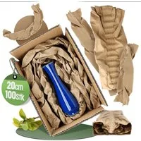 Horn Medical Karton Umweltfreundliches Paket-Füllmaterial Papierpolsterstreifen, leicht, kostensparend & flexibel zum sicheren Verpacken und Polstern
