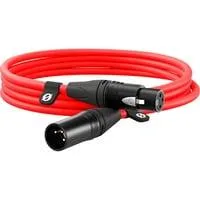 Premium XLR-Kabel XLR3M-R red rot, 3 Meter