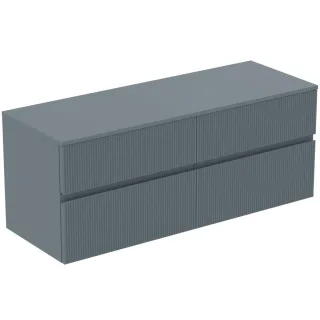 Ideal Standard Waschtischunterschrank Finesse o.Ausschnitt 1402x505x558mm 4 Auszüge Aschblau matt, E E3441UQ