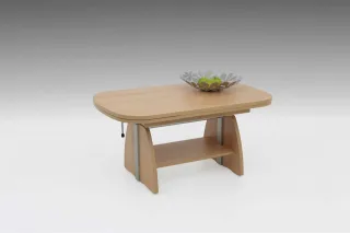Couchtisch Funktionscouchtisch NILAN mit zwei Funktionen Dekor Buche