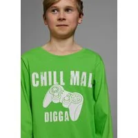KIDSWORLD Langarmshirt CHILL MAL DIGGA Langarm, Basic-Passform, mit peppigem Aufdruck