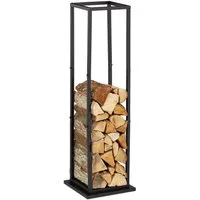 relaxdays Kaminholzregal Hohes Kaminholzregal aus Metall, BxTxH:35x35x121 cm, (1-St)